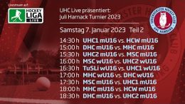 UHC Live – 17. Juli Harnack Turnier – wU16/mU16 – Samstag, 7. Januar 2023 Teil 2