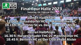 Final Four – Halbfinalspiele – Deutsche-Hallenhockey-Meisterschaft 2023 – 04.02.2023 ab 11:00 h